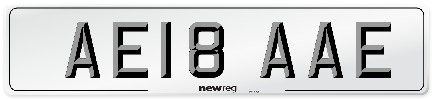 AE18 AAE Number Plate from New Reg